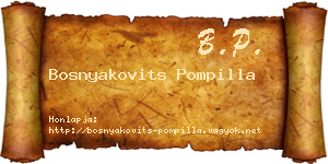 Bosnyakovits Pompilla névjegykártya